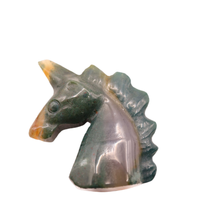 Mini Unicorn Crystal Ocean Jasper Carving || Intuitively Chosen