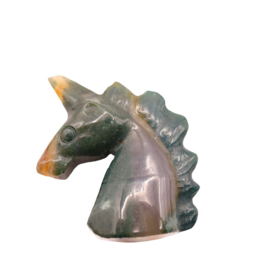Mini Unicorn Crystal Ocean Jasper Carving || Intuitively Chosen