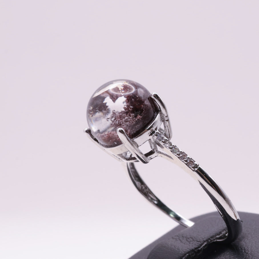 Garden Quartz Adjustable Ring ~ Burgundy | #1