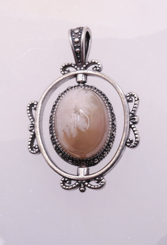 Sakura Agate Rotating Pendant | #5