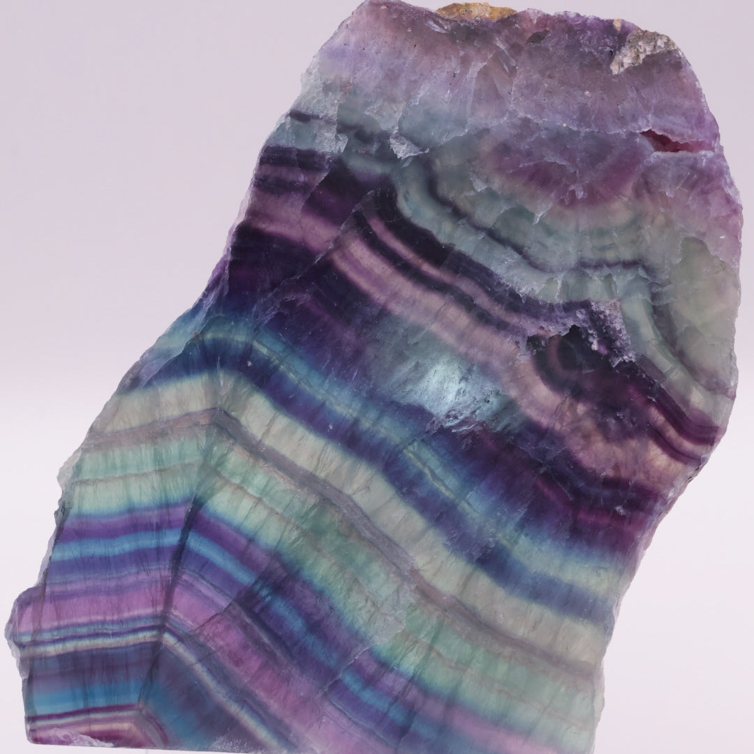 Rainbow Fluorite Slice Medium Size || #1