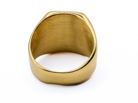 Mens gold-plated ring