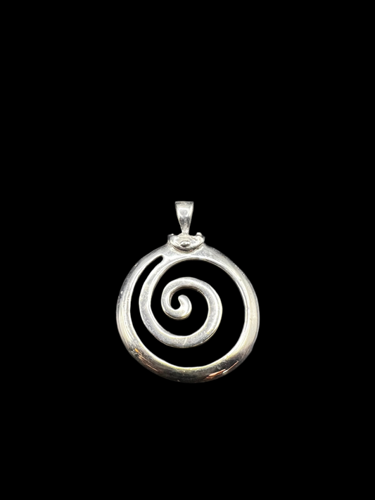 925 Silver Swirl Pendant