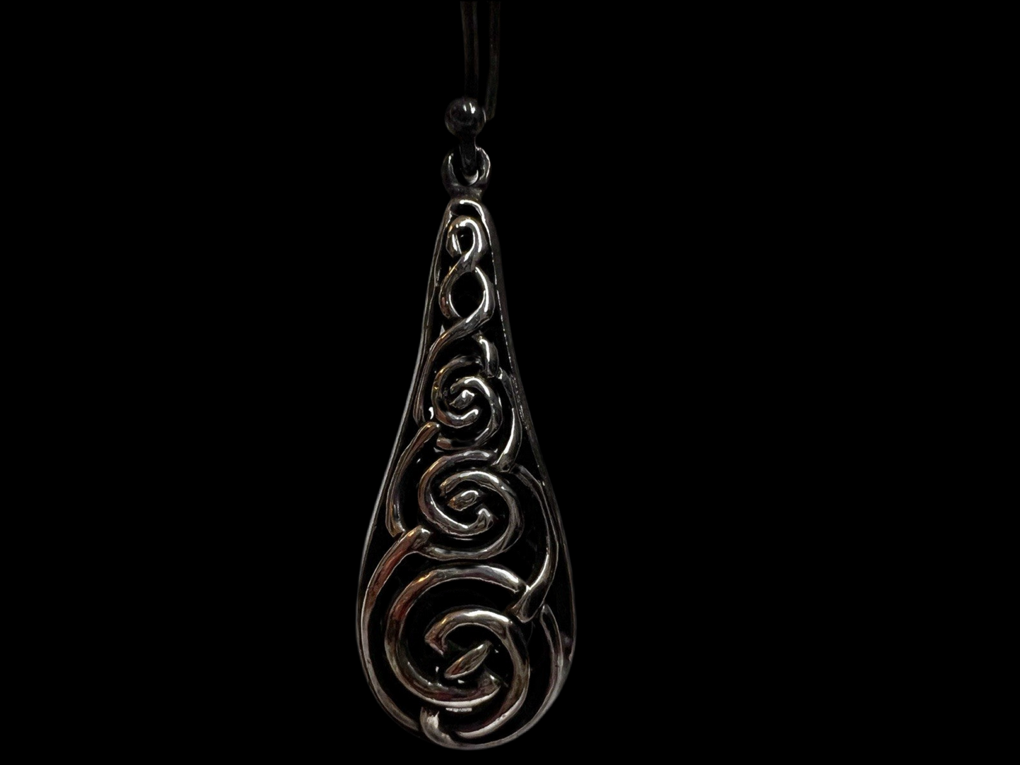 925 Marked Sterling Silver Dangle Drop Earrings, Celtic Metal Design