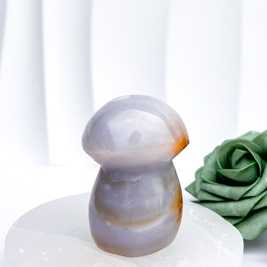 Jasper Mushroom Carving | #3 156g x 6.5cm