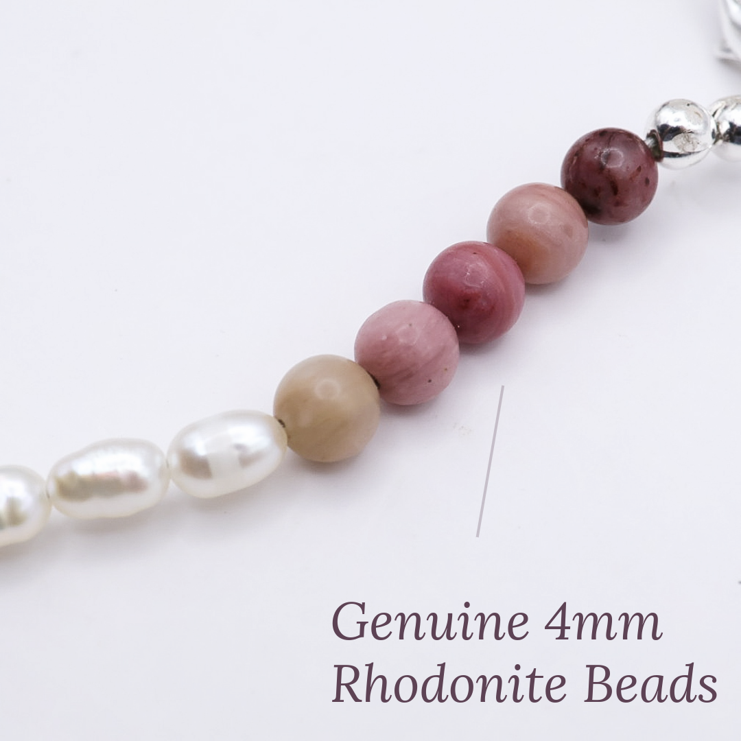 Australian Handmade Adjustable Pregnancy & Postpartum Silver-plated Crystal Bracelet | 19cm