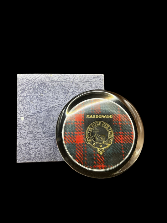 Vintage Macdonald Clan Paperweight with Original Box