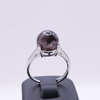 Garden Quartz Adjustable Ring ~ Burgundy | #1