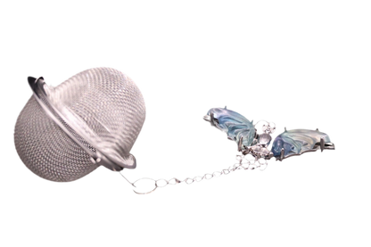 Whimsical Green Fluorite Bat Tea Infuser – Crystal Mesh Filter for Loose Leaf Tea