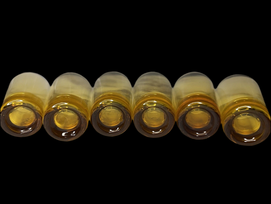 Set of 6 Retro Mid Century Amber Shot Glasses