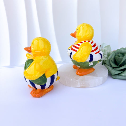 Novelty Beach Duck Salt & Pepper Shakers