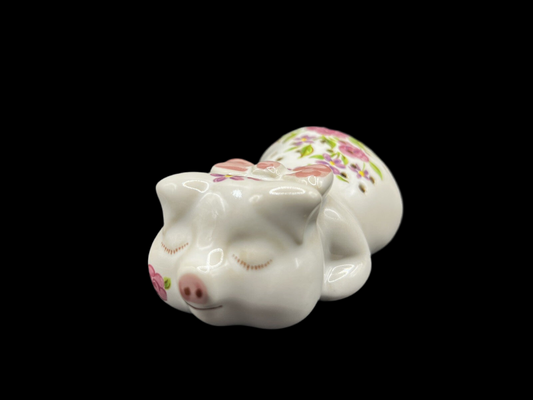 1987 Herbs and Spice Holder, Vintage Animal Trinket, Ceramic Air freshener