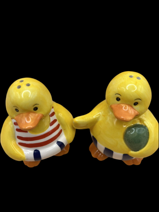 Novelty Salt & Pepper Shakers - Quirky Beach Duck Kitchen Decor