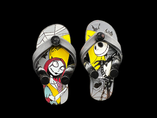 Tokyo Disney Nightmare Before Christmas Jack & Sally Flip-Flop Pins – Authentic Disney Trading Set