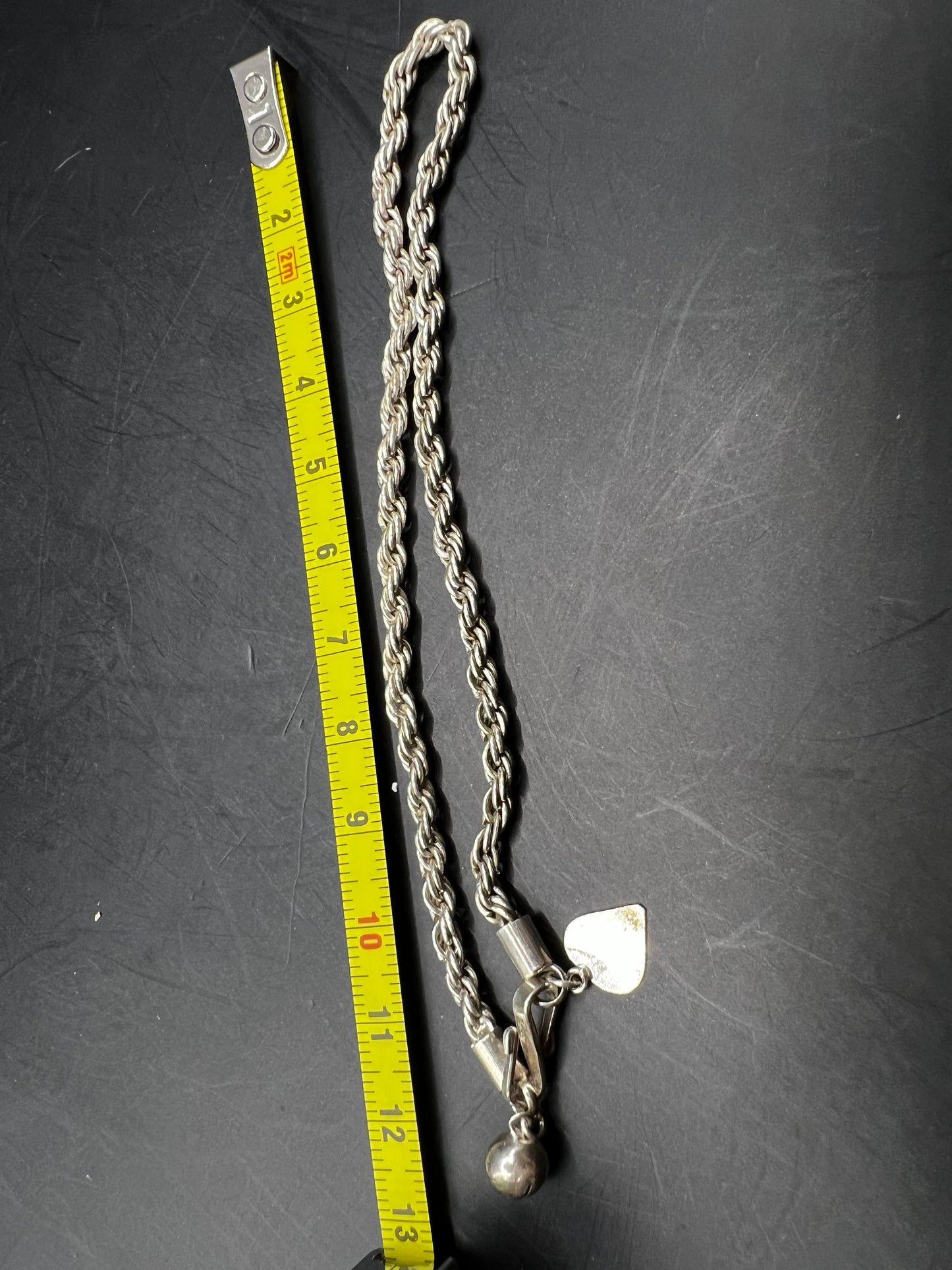 22k Stamped Silver Twisted Rope Bracelet