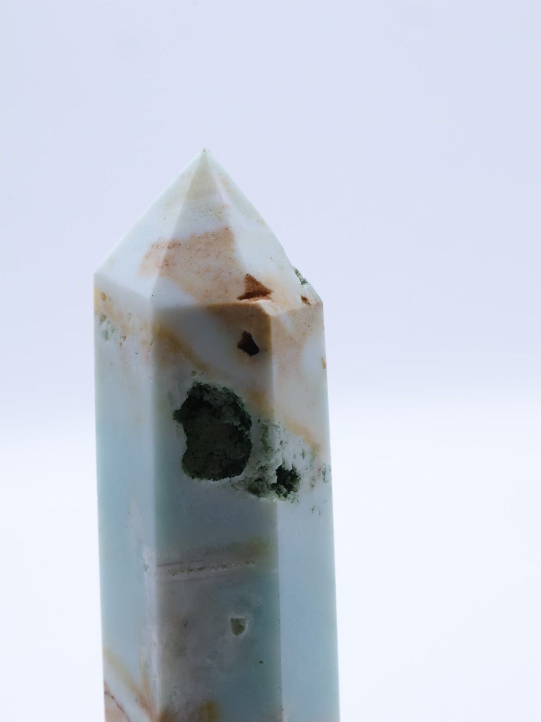 Sky Blue Quartz (Chalcedony) Crystal Point Small 65-100mm || Tower #4