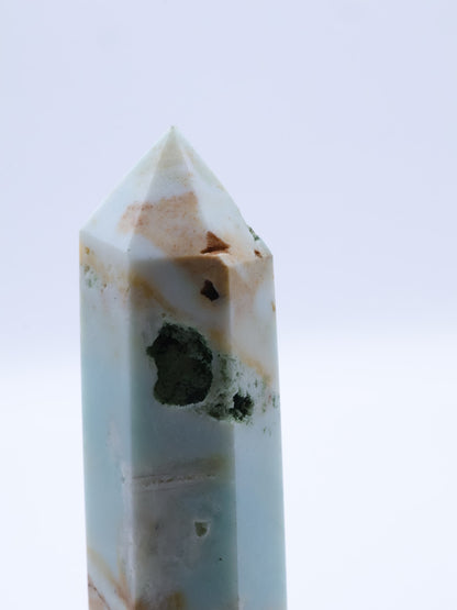 Sky Blue Quartz (Chalcedony) Crystal Point Small 65-100mm || Tower #4