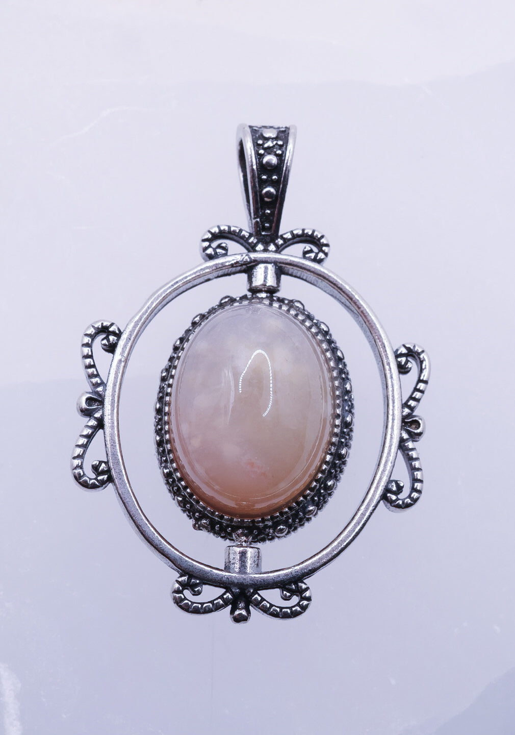 Sakura Agate Rotating Pendant | #2