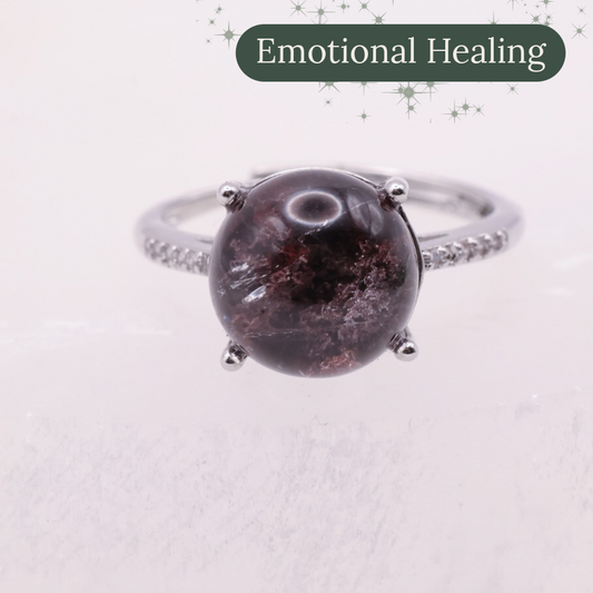 Garden Quartz Adjustable Ring ~ Burgundy | #1