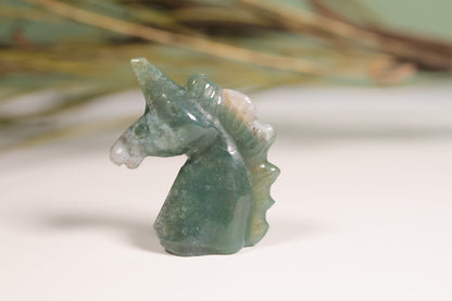 Mini Unicorn Crystal Ocean Jasper Carving 1.5cm | Intuitively Chosen