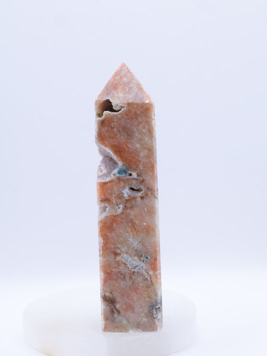 Orange Calcite/Apatite 
Crystal Point Medium Size 90-140mm | #1