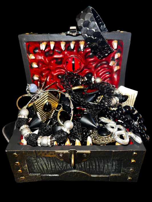 Dark Spooky Mystery Jewellery Jar + UV reactive gift