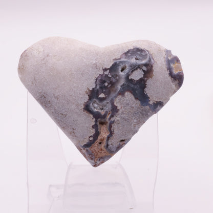 Purple Vug Agate Heart 83g Medium Size 7cm | #1