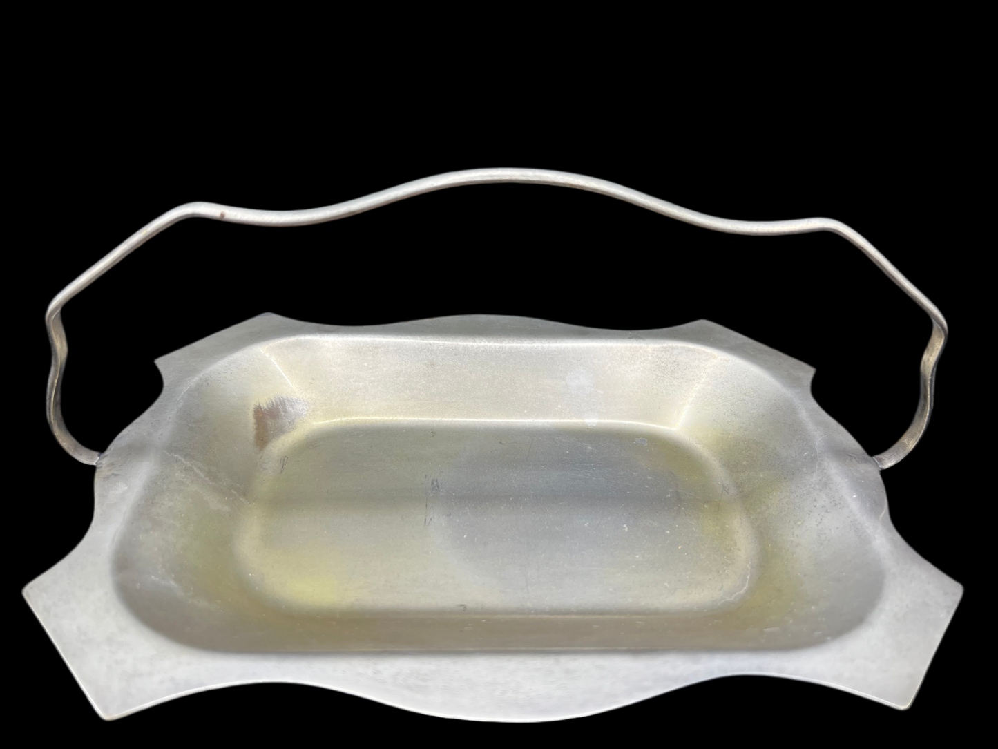 Vintage Goldcraft Anodised Aluminium Handled Bread Basket | Mid-Century Australian Serving Dish | Elegant Retro Fruit Bowl