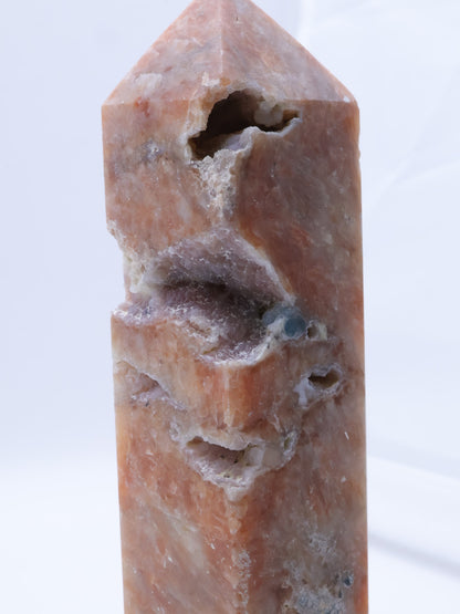 Orange Calcite/Apatite 
Crystal Point Medium Size 90-140mm | #1