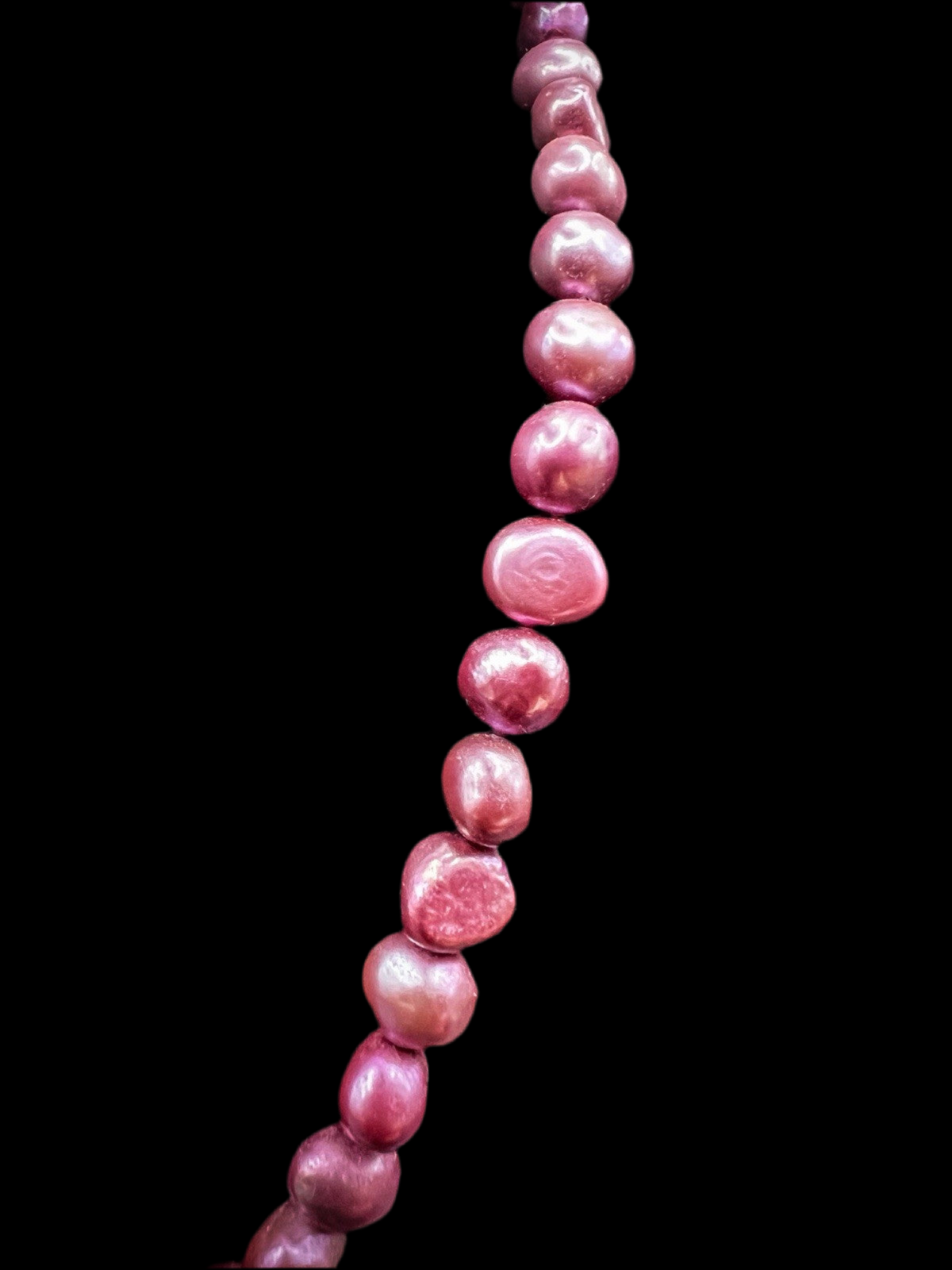 Unique Pearl Necklace Purple/Pink With Magnetic Clasp