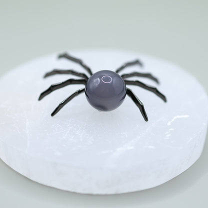 Spooky UV Reactive Volcano Agate Crystal Spider