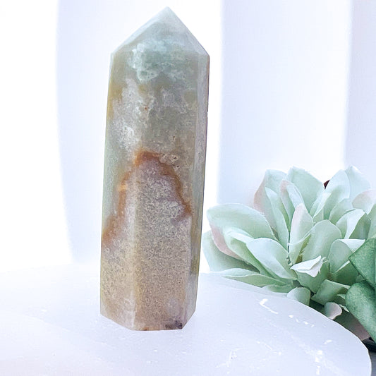 Sky Blue Quartz (Chalcedony)Crystal Point Small 6.5cm | #1  (50g)