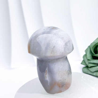 Jasper Mushroom Carving #4 | 222g x 7.5cm