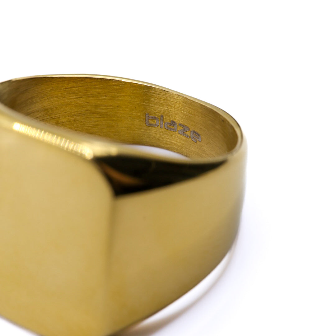 Mens gold-plated ring