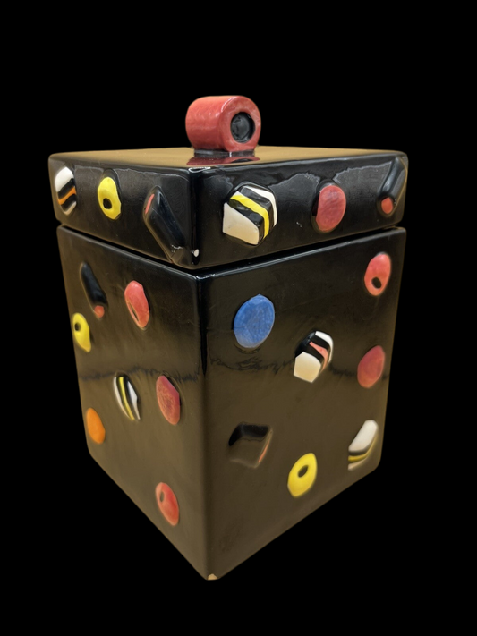 Vintage Retro Black Liquorice Allsorts Jar