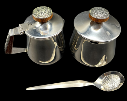 Vintage 18/10 Stainless Steel Milk & Creamer Set – Lucky Wood Japan