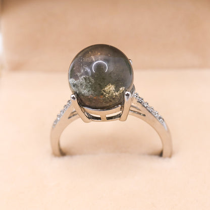 Garden Quartz Adjustable Ring