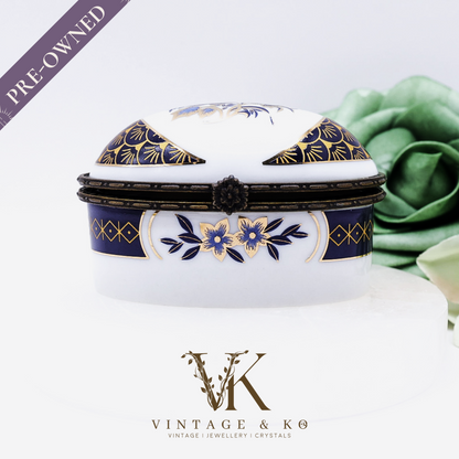 White Oval Porcelain Trinket Box