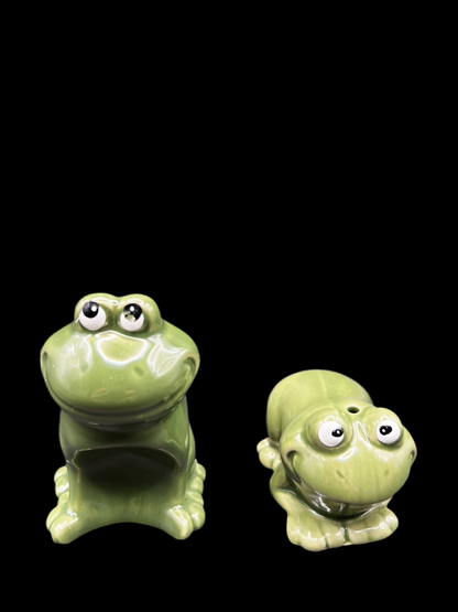 Naughty Playful Frogs Collectible Salt and Pepper Shakers