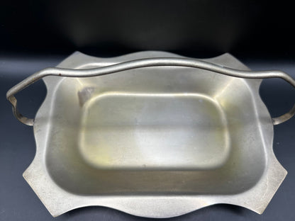 Vintage Goldcraft Anodised Aluminium Handled Bread Basket | Mid-Century Australian Serving Dish | Elegant Retro Fruit Bowl