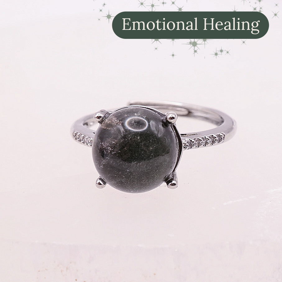Garden Quartz Adjustable Ring ~ Green | #6