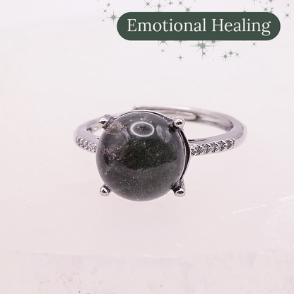 Garden Quartz Adjustable Ring ~ Green | #6