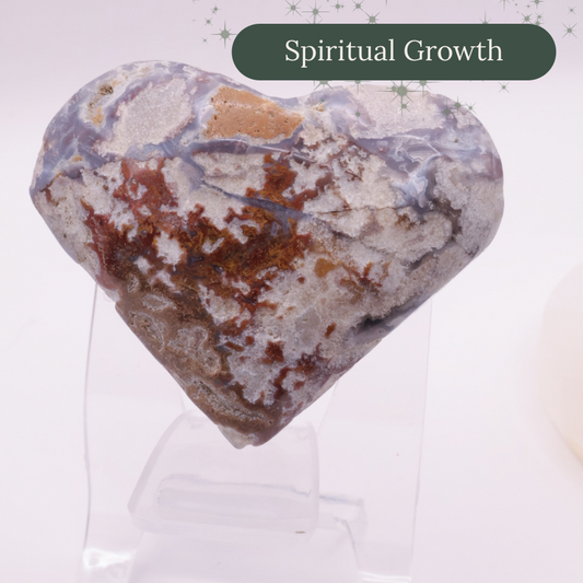 Purple Vug Agate Heart 147g Medium Size 8cm |#2