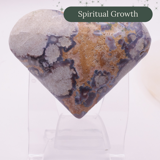 Purple Vug Agate Heart 144g Medium Size 8cm | #4