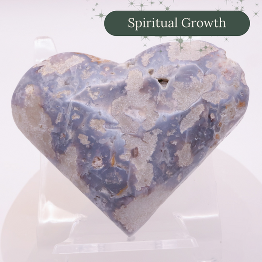 Purple Vug Agate Heart 146g Medium Size 8cm | #3