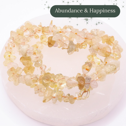 Citrine Crystal Chip Bracelet