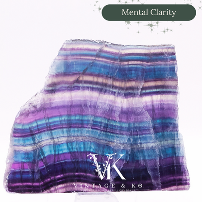 Rainbow Fluorite Slice | Medium Size (Approx 12cm)