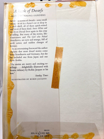 A Book of Dwarfs by Ruth Manning - Sanders | With Original Library Checkout Slip (1975–1984)