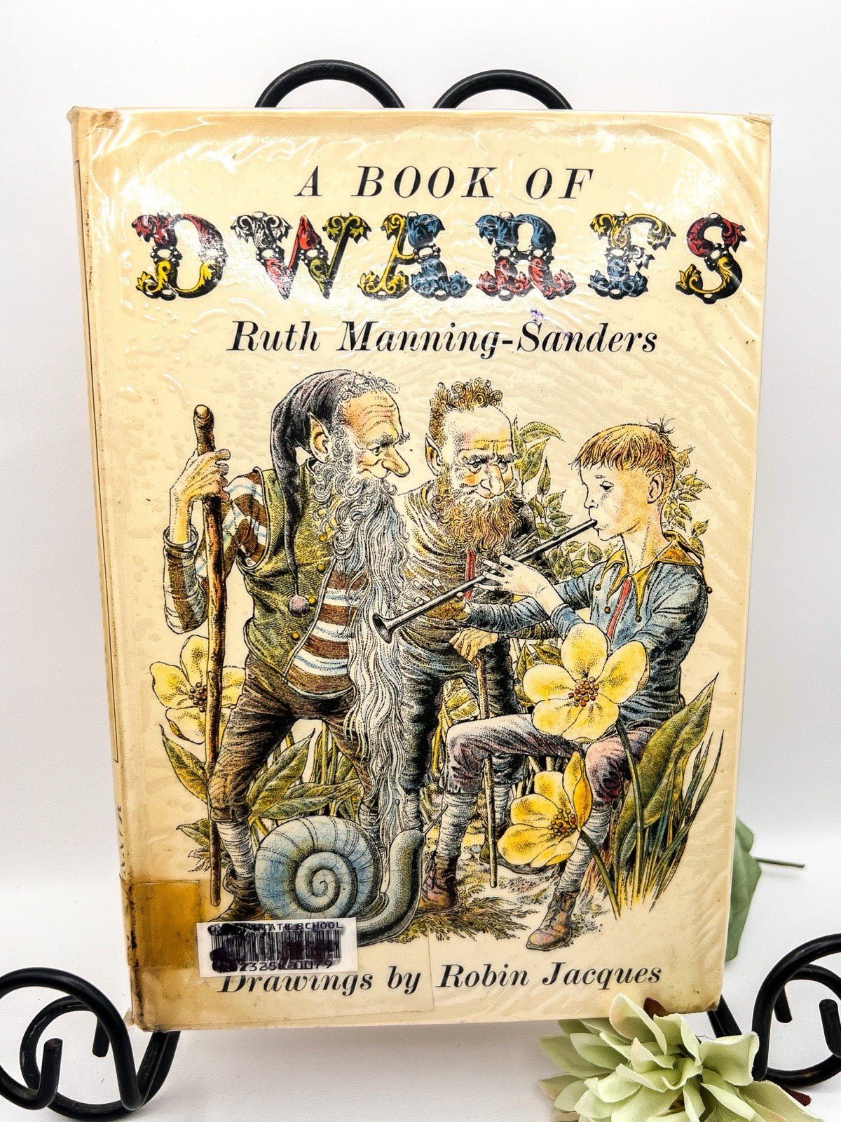 A Book of Dwarfs by Ruth Manning - Sanders | With Original Library Checkout Slip (1975–1984)