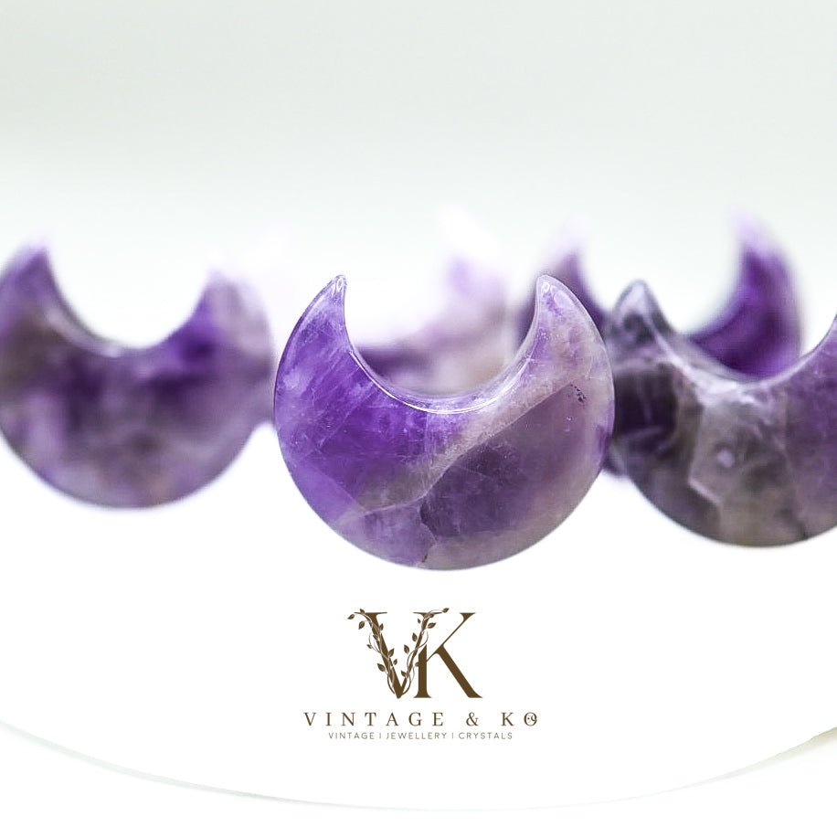 Air Vent Clip with Half Moon Chevron Amethyst